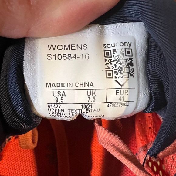 Womens Saucony Guide 15 Orange‎ Athletic Running Shoes Sneakers Size 9.5 M GUC - Picture 7 of 7